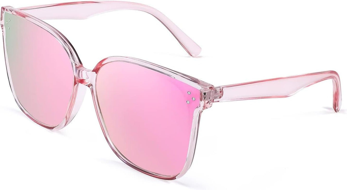 Retro Square Polarized Sunglasses Women Men Vintage Minimalist Shades B2600 - WORLD TIME VISITS