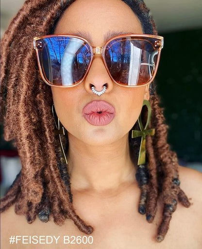 Retro Square Polarized Sunglasses Women Men Vintage Minimalist Shades B2600 - WORLD TIME VISITS