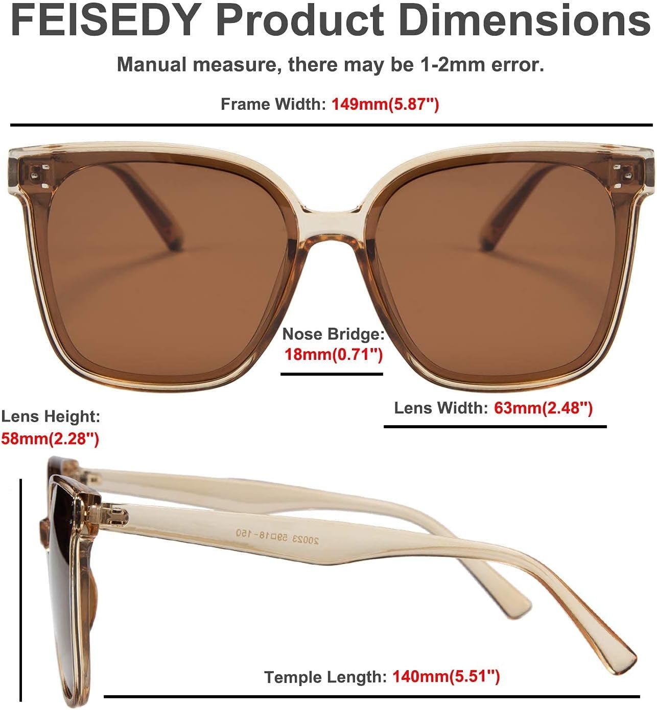 Retro Square Polarized Sunglasses Women Men Vintage Minimalist Shades B2600 - WORLD TIME VISITS