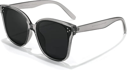 Retro Square Polarized Sunglasses Women Men Vintage Minimalist Shades B2600 - WORLD TIME VISITS