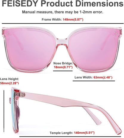 Retro Square Polarized Sunglasses Women Men Vintage Minimalist Shades B2600 - WORLD TIME VISITS