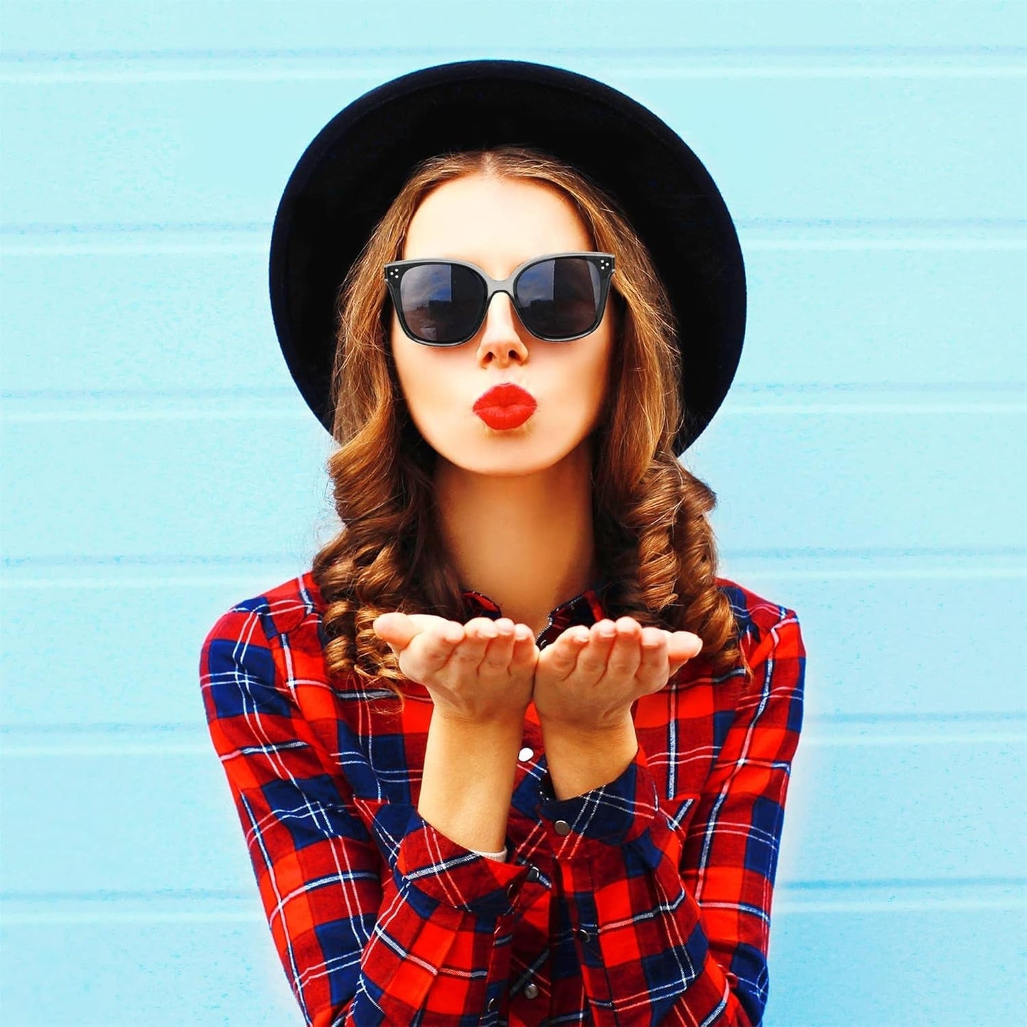 Retro Square Polarized Sunglasses Women Men Vintage Minimalist Shades B2600 - WORLD TIME VISITS