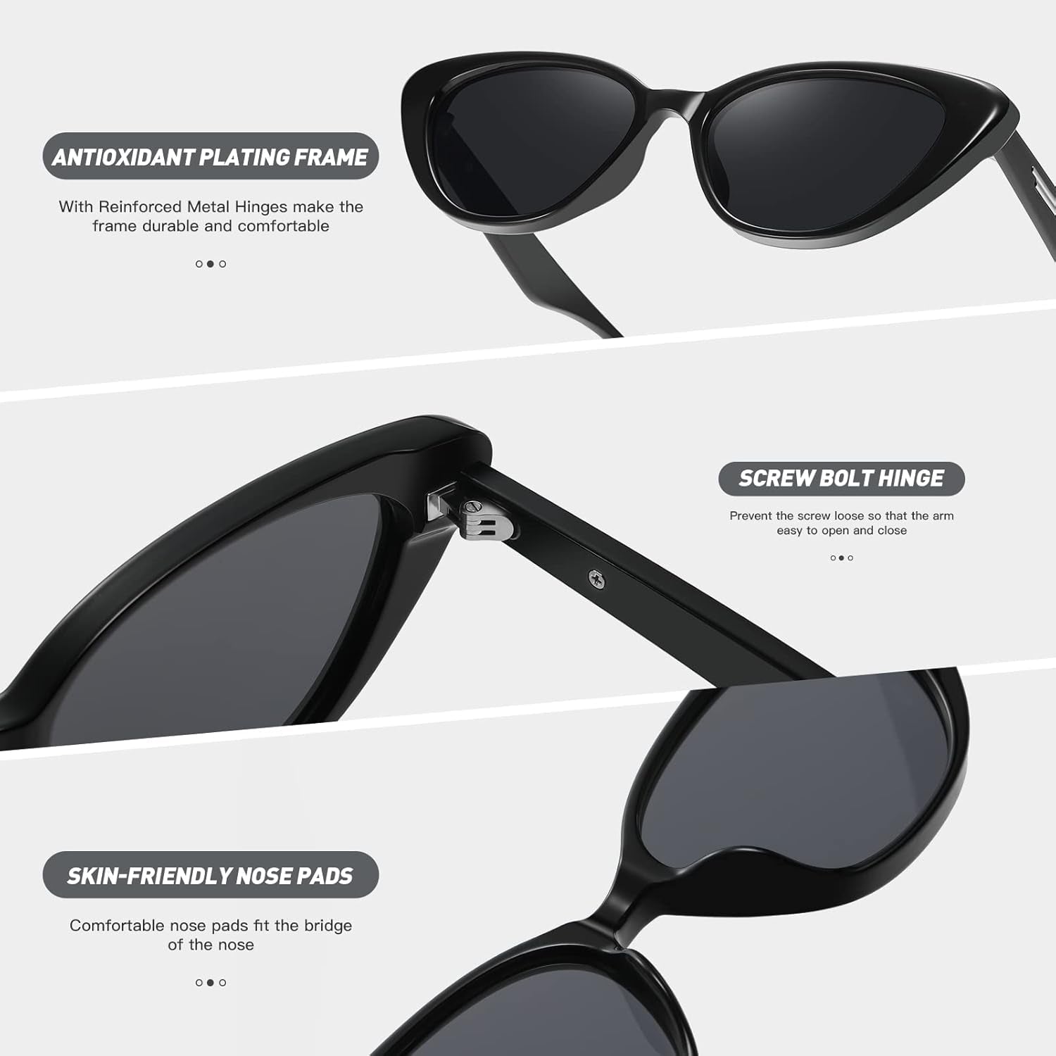 Retro Vintage Narrow Cat Eye Sunglasses for Women 90S Small Chic Style Trendy Sunnies UV400 Protection FZN7514 - WORLD TIME VISITS