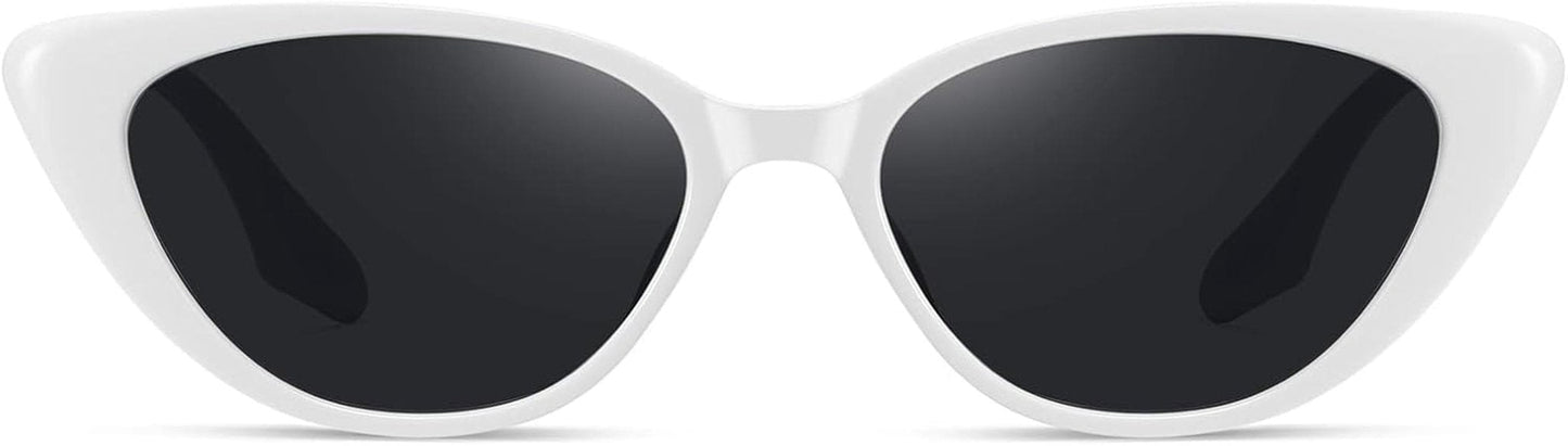 Retro Vintage Narrow Cat Eye Sunglasses for Women 90S Small Chic Style Trendy Sunnies UV400 Protection FZN7514 - WORLD TIME VISITS