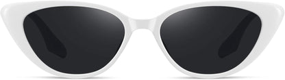 Retro Vintage Narrow Cat Eye Sunglasses for Women 90S Small Chic Style Trendy Sunnies UV400 Protection FZN7514 - WORLD TIME VISITS