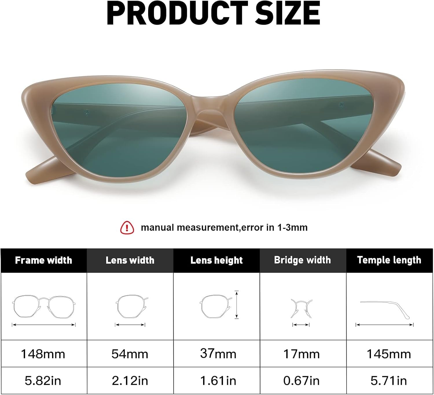 Retro Vintage Narrow Cat Eye Sunglasses for Women 90S Small Chic Style Trendy Sunnies UV400 Protection FZN7514 - WORLD TIME VISITS