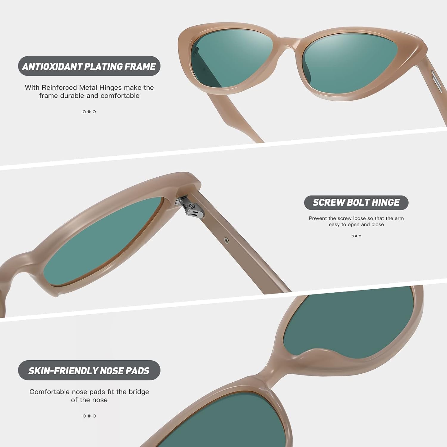 Retro Vintage Narrow Cat Eye Sunglasses for Women 90S Small Chic Style Trendy Sunnies UV400 Protection FZN7514 - WORLD TIME VISITS
