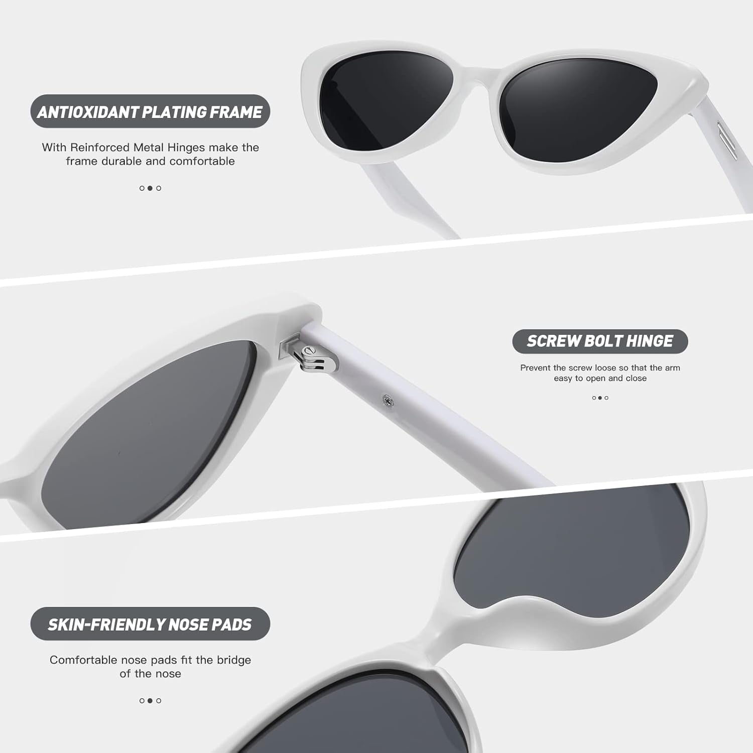 Retro Vintage Narrow Cat Eye Sunglasses for Women 90S Small Chic Style Trendy Sunnies UV400 Protection FZN7514 - WORLD TIME VISITS