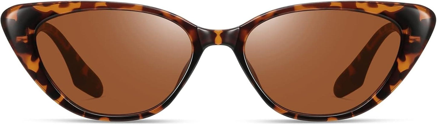 Retro Vintage Narrow Cat Eye Sunglasses for Women 90S Small Chic Style Trendy Sunnies UV400 Protection FZN7514 - WORLD TIME VISITS