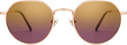 round Polygon Polarized Sunglasses for Women Men Retro Classic Vintage Panto Shades SJ1157 - WORLD TIME VISITS