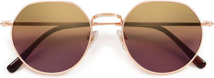 round Polygon Polarized Sunglasses for Women Men Retro Classic Vintage Panto Shades SJ1157 - WORLD TIME VISITS