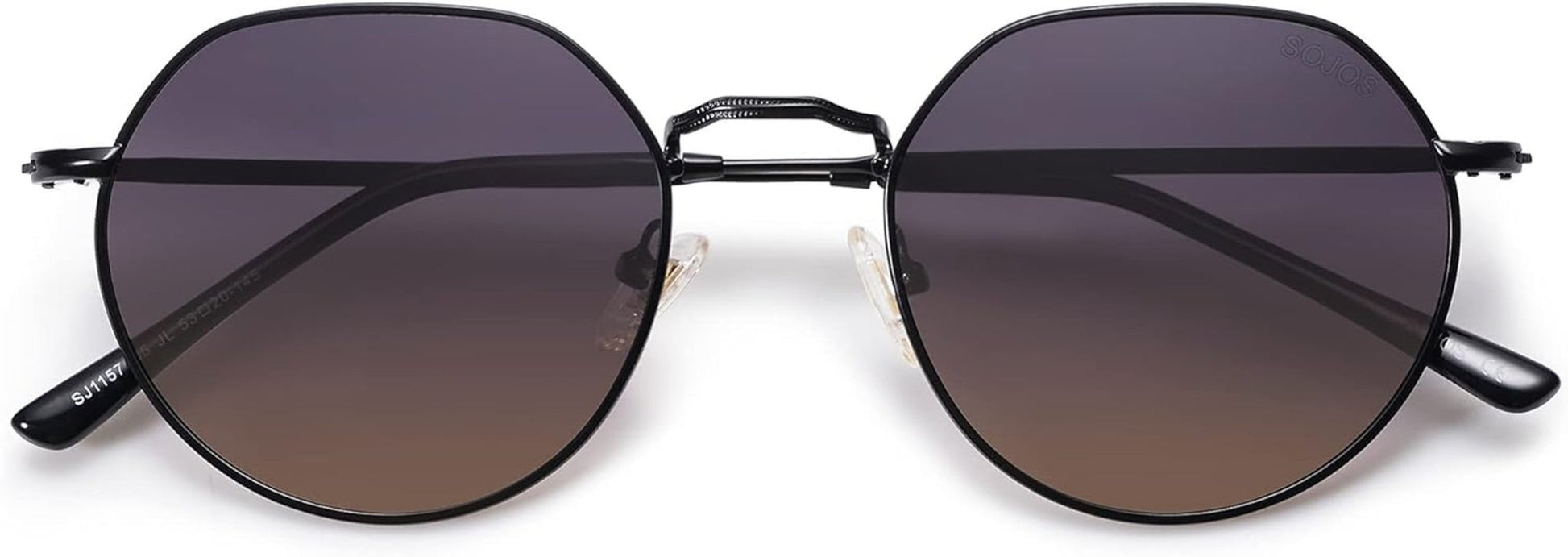 round Polygon Polarized Sunglasses for Women Men Retro Classic Vintage Panto Shades SJ1157 - WORLD TIME VISITS