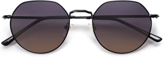 round Polygon Polarized Sunglasses for Women Men Retro Classic Vintage Panto Shades SJ1157 - WORLD TIME VISITS