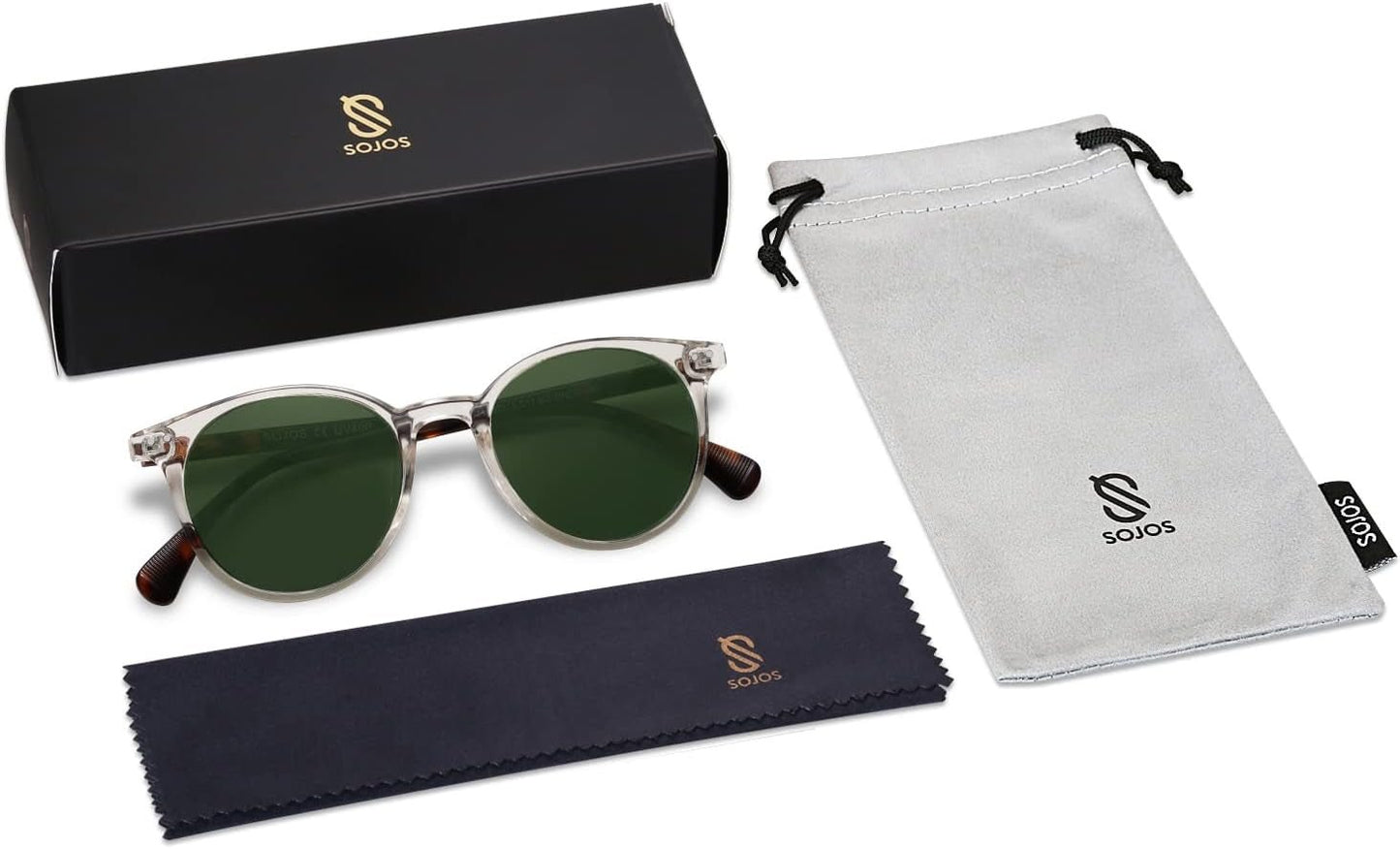Small round Classic Polarized Sunglasses for Women Men Vintage Style UV400 Lens SJ2113 - WORLD TIME VISITS