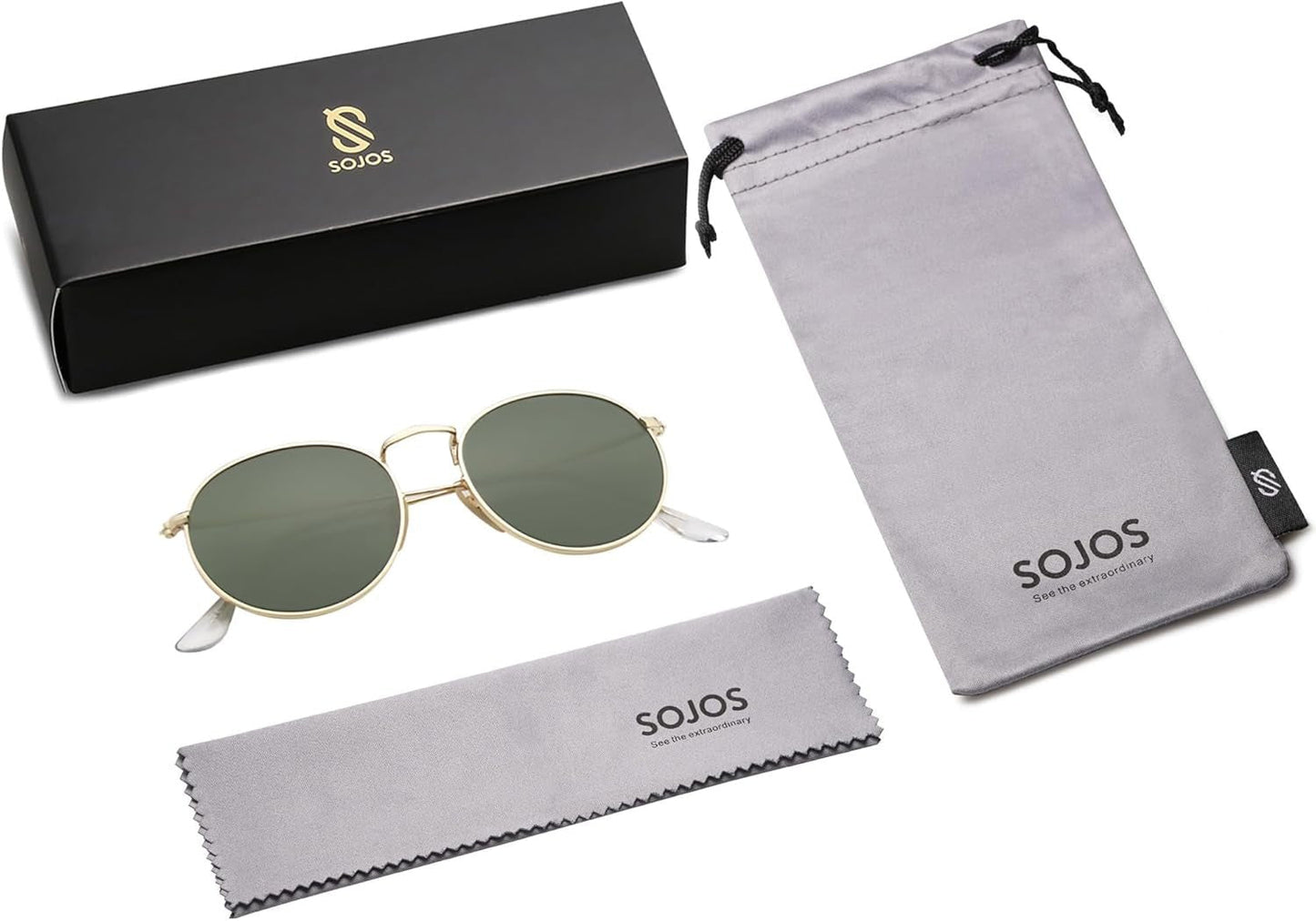 Small round Polarized Sunglasses for Women Men Classic Vintage Retro Shades UV400 - WORLD TIME VISITS