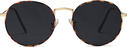 Small round Polarized Sunglasses for Women Men Classic Vintage Retro Shades UV400 - WORLD TIME VISITS