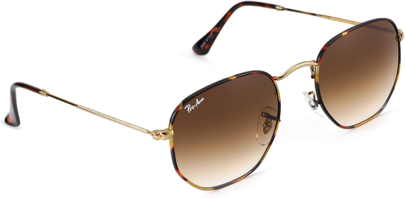 Small Square Sunglasses for Women Men 100% Real Glass Lens Hexagonal Frame - WORLD TIME VISITS