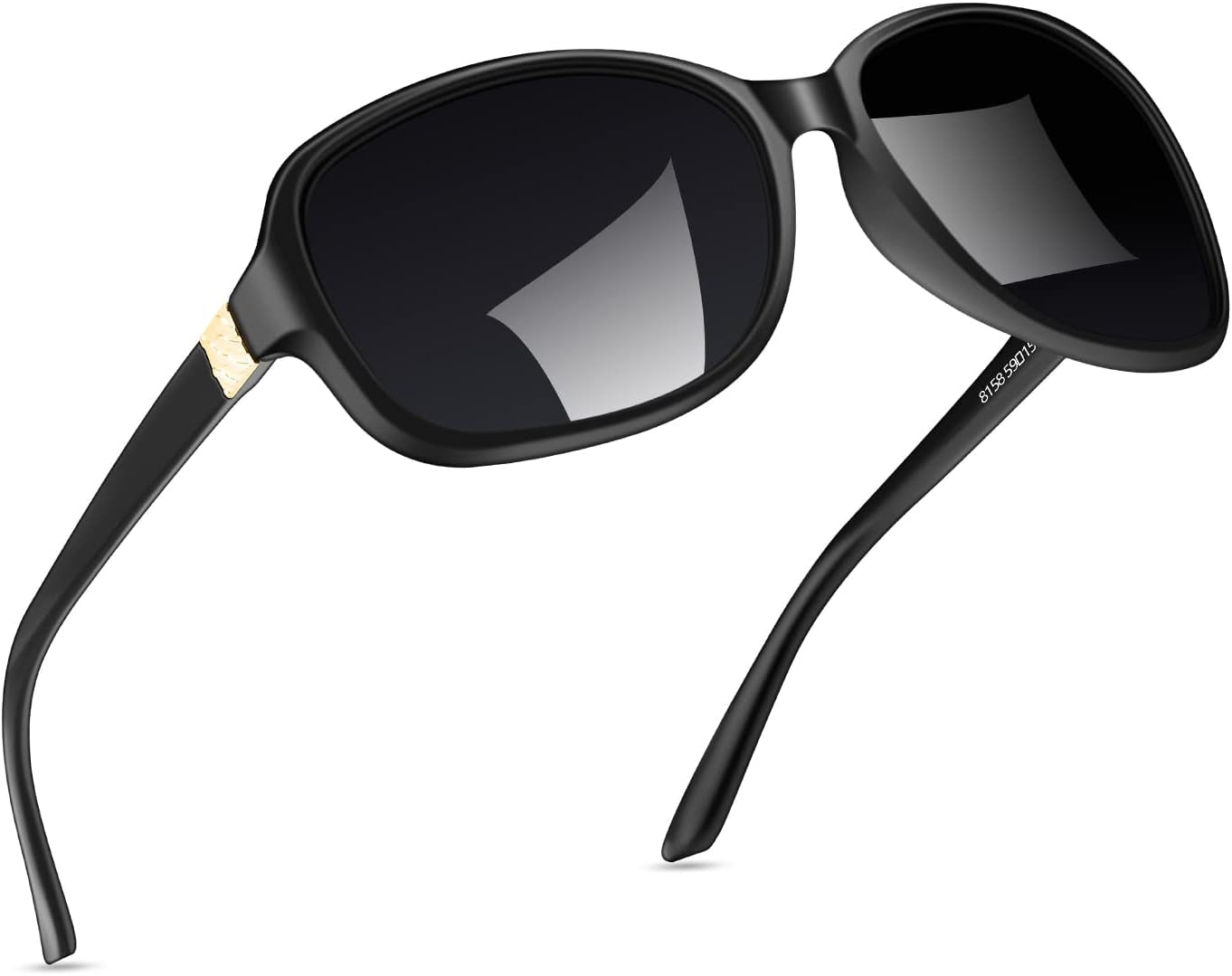 Small Wrap Sunglasses for Women | Lightweight Square Frame with 100% UV400 | Polarized Shade for Womens - WORLD TIME VISITS