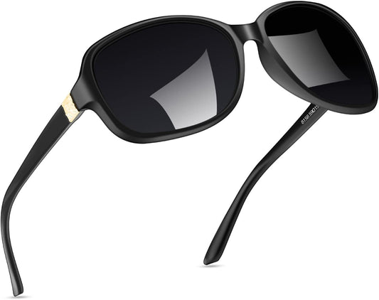 Small Wrap Sunglasses for Women | Lightweight Square Frame with 100% UV400 | Polarized Shade for Womens - WORLD TIME VISITS