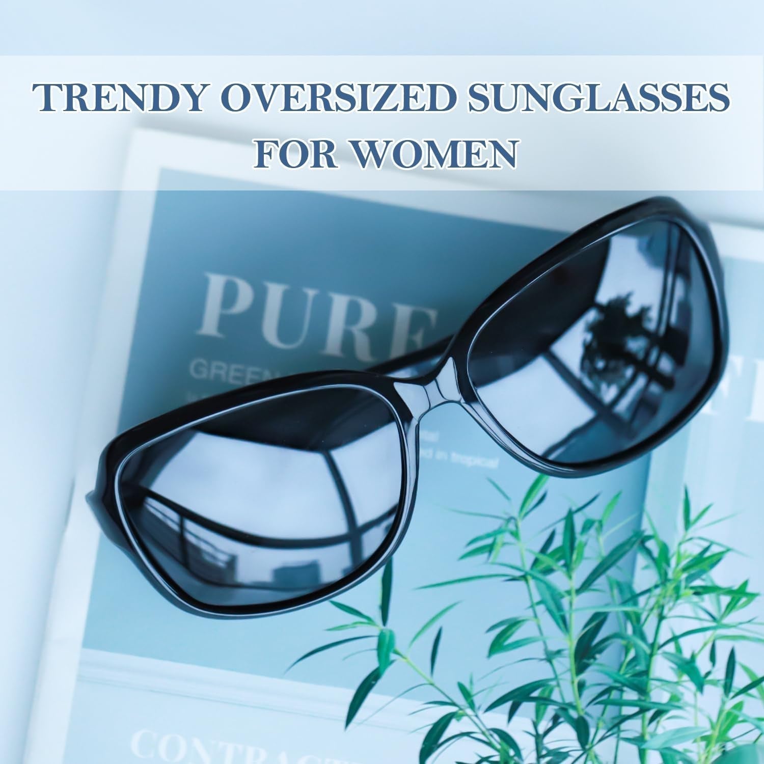 Small Wrap Sunglasses for Women | Lightweight Square Frame with 100% UV400 | Polarized Shade for Womens - WORLD TIME VISITS