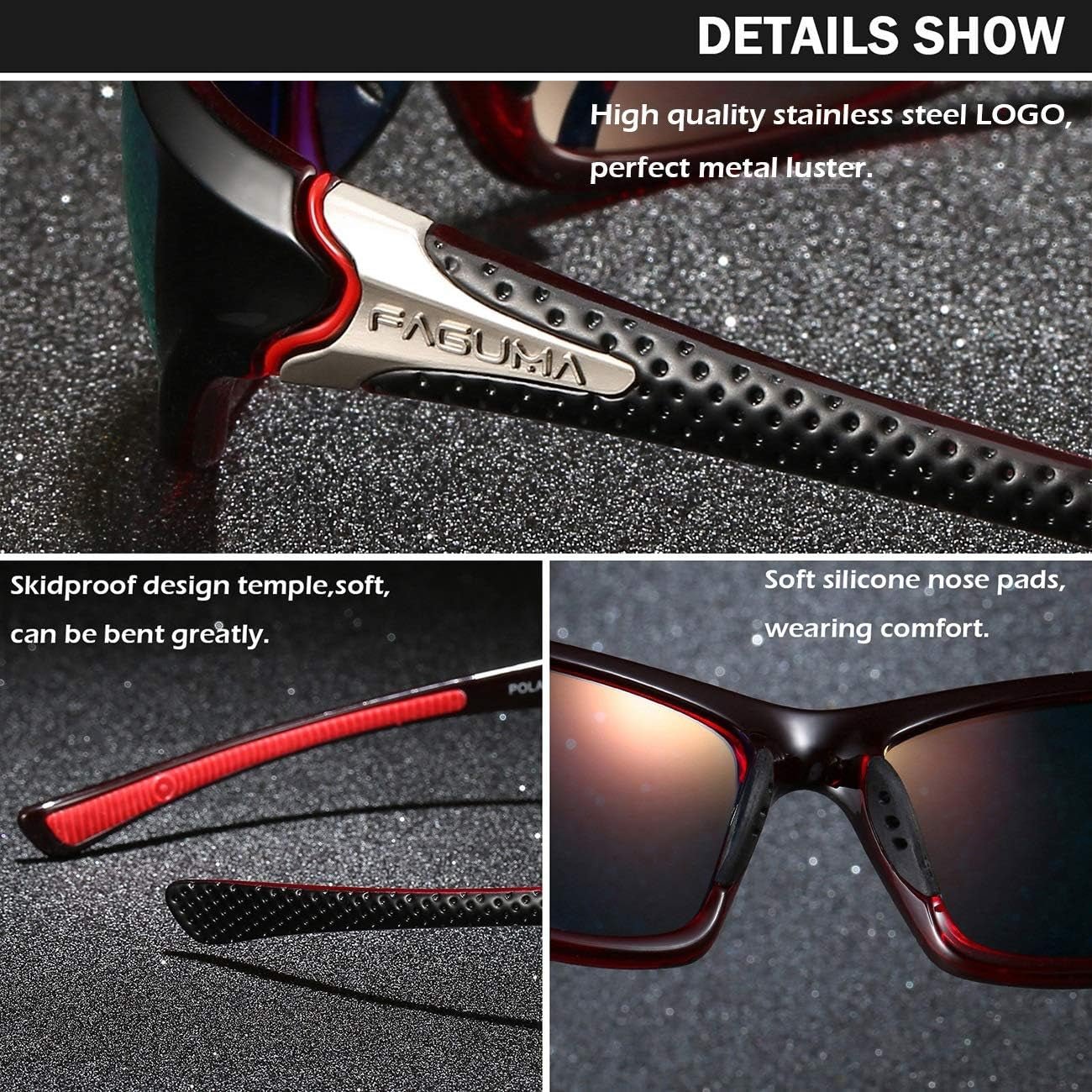Sports Polarized Sunglasses for Men Cycling Driving Fishing UV400 Protection - WORLD TIME VISITS