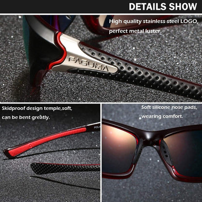 Sports Polarized Sunglasses for Men Cycling Driving Fishing UV400 Protection - WORLD TIME VISITS