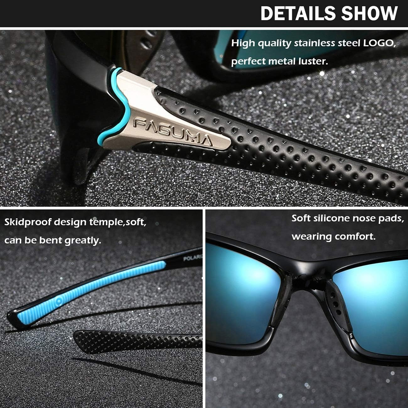 Sports Polarized Sunglasses for Men Cycling Driving Fishing UV400 Protection - WORLD TIME VISITS