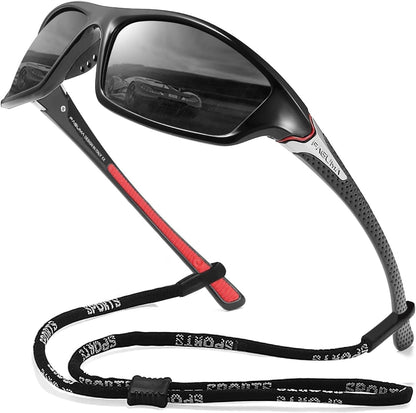 Sports Polarized Sunglasses for Men Cycling Driving Fishing UV400 Protection - WORLD TIME VISITS