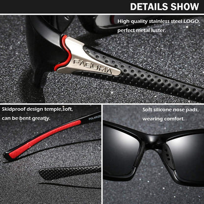 Sports Polarized Sunglasses for Men Cycling Driving Fishing UV400 Protection - WORLD TIME VISITS