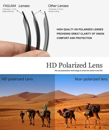 Sports Polarized Sunglasses for Men Cycling Driving Fishing UV400 Protection - WORLD TIME VISITS