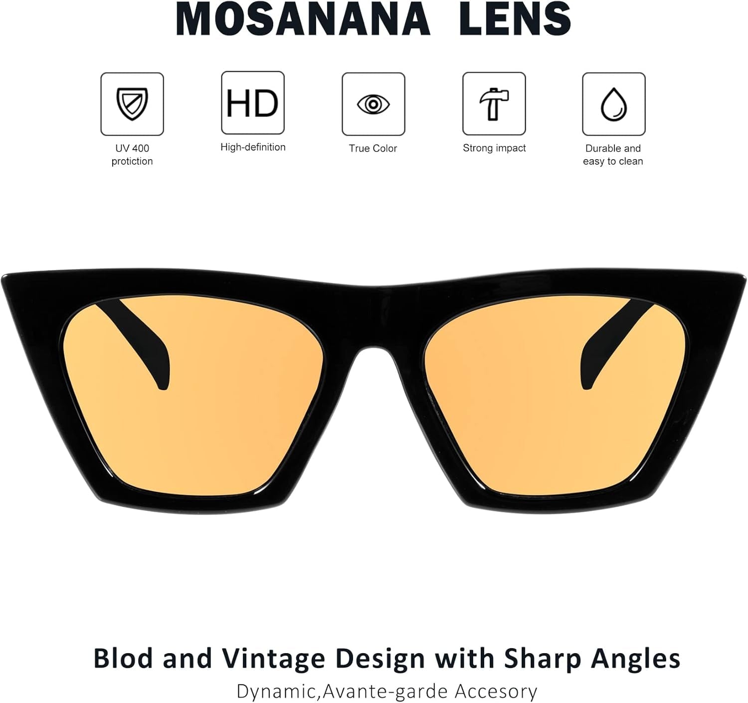Square Cat Eye Sunglasses for Women Trendy Style Model - Shine - WORLD TIME VISITS