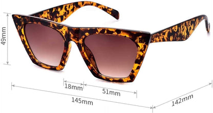 Square Cat Eye Sunglasses for Women Trendy Style Model - Shine - WORLD TIME VISITS