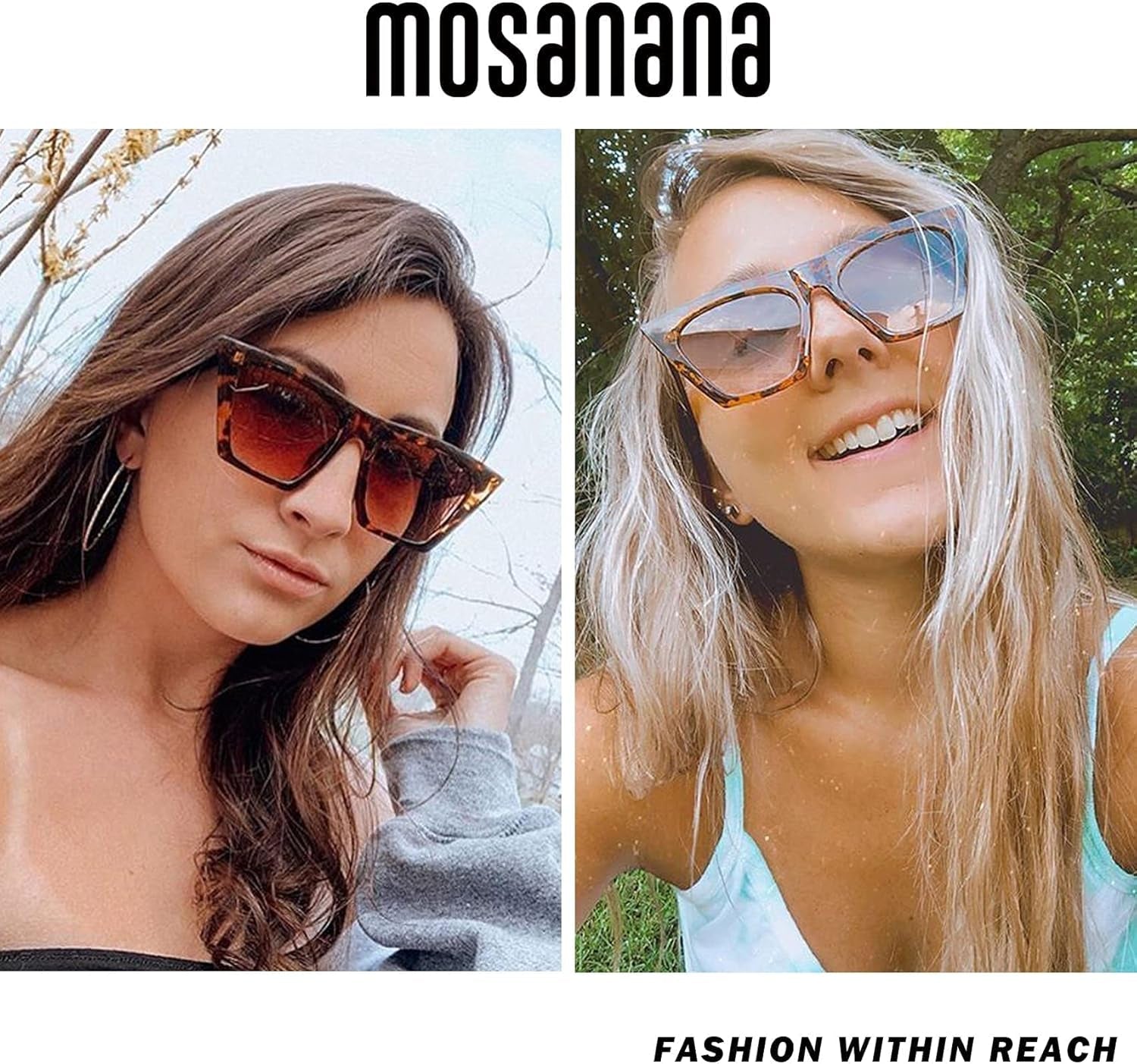 Square Cat Eye Sunglasses for Women Trendy Style Model - Shine - WORLD TIME VISITS