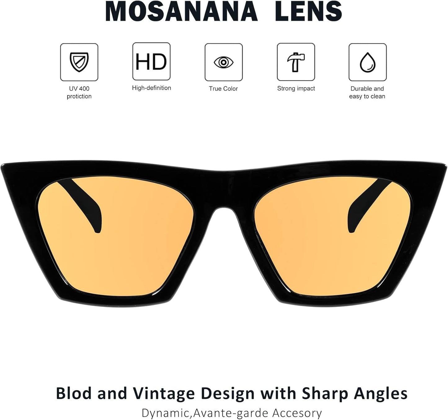Square Cat Eye Sunglasses for Women Trendy Style Model - Shine - WORLD TIME VISITS