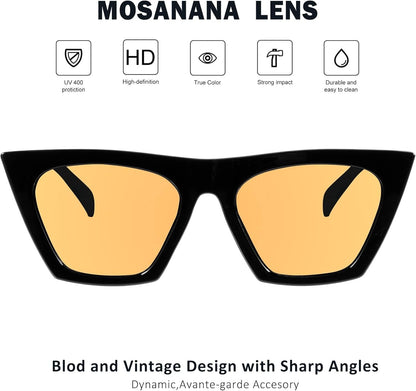 Square Cat Eye Sunglasses for Women Trendy Style Model - Shine - WORLD TIME VISITS