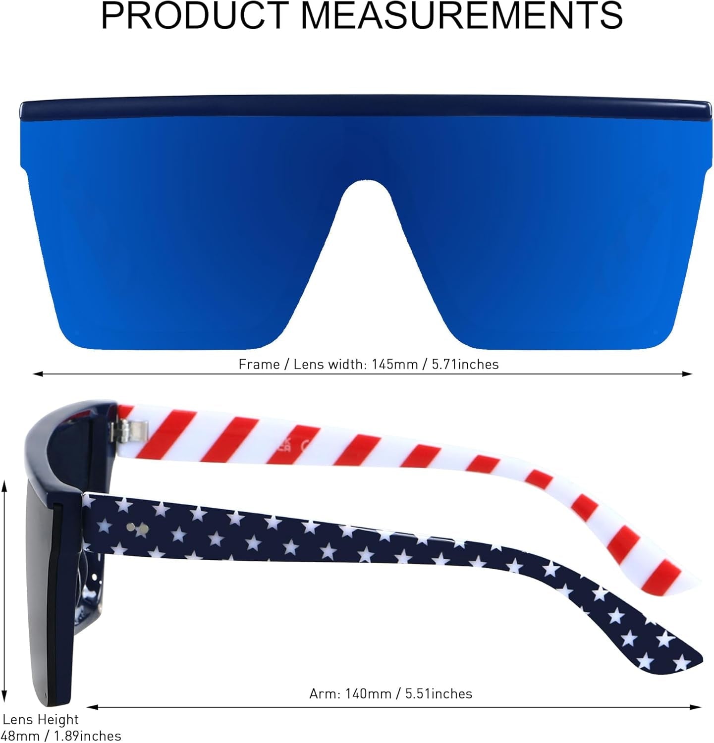 Square Oversized Sunglasses for Women Men Big Flat Top Fashion Shield Large UV Protection Rimless Shades - WORLD TIME VISITS