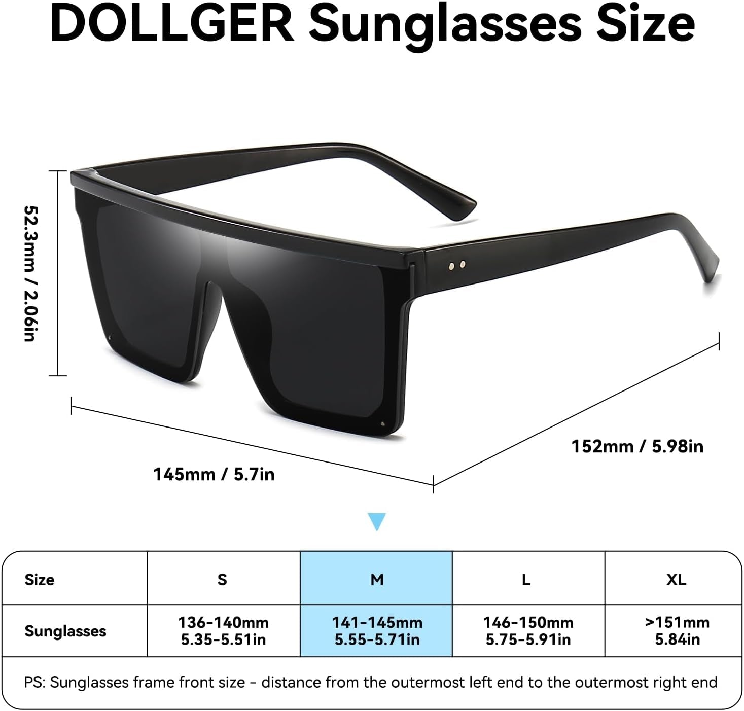 Square Oversized Sunglasses for Women Men Fashion Flat Top Big Black Frame Shades - WORLD TIME VISITS
