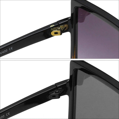 Square Oversized Sunglasses for Women Men Flat Top Fashion Shades - WORLD TIME VISITS