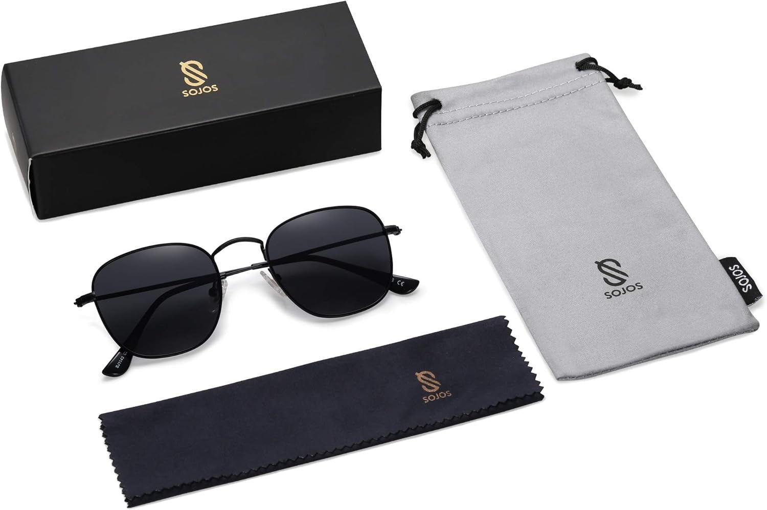Square Polarized Sunglasses for Men Women Classic Vintage Retro Style - WORLD TIME VISITS