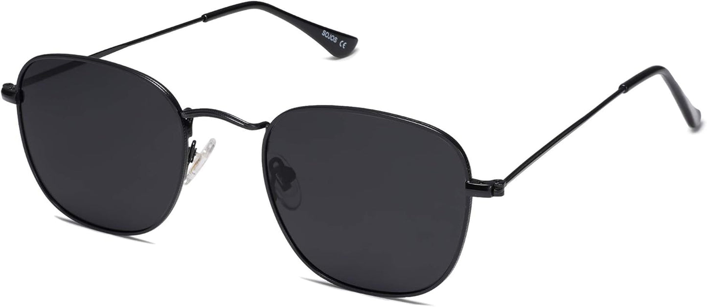 Square Polarized Sunglasses for Men Women Classic Vintage Retro Style - WORLD TIME VISITS