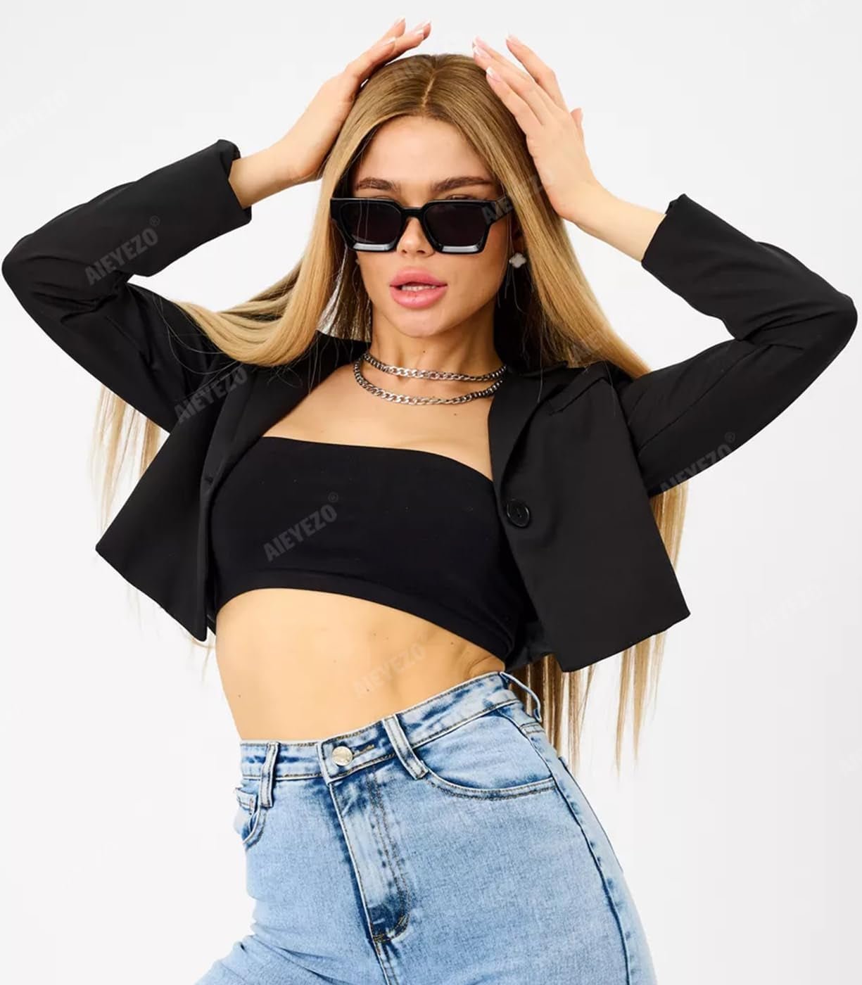 Square Sunglasses for Women Men Square Thick Frame Sun Glasses Simple Designer Style Shades - WORLD TIME VISITS