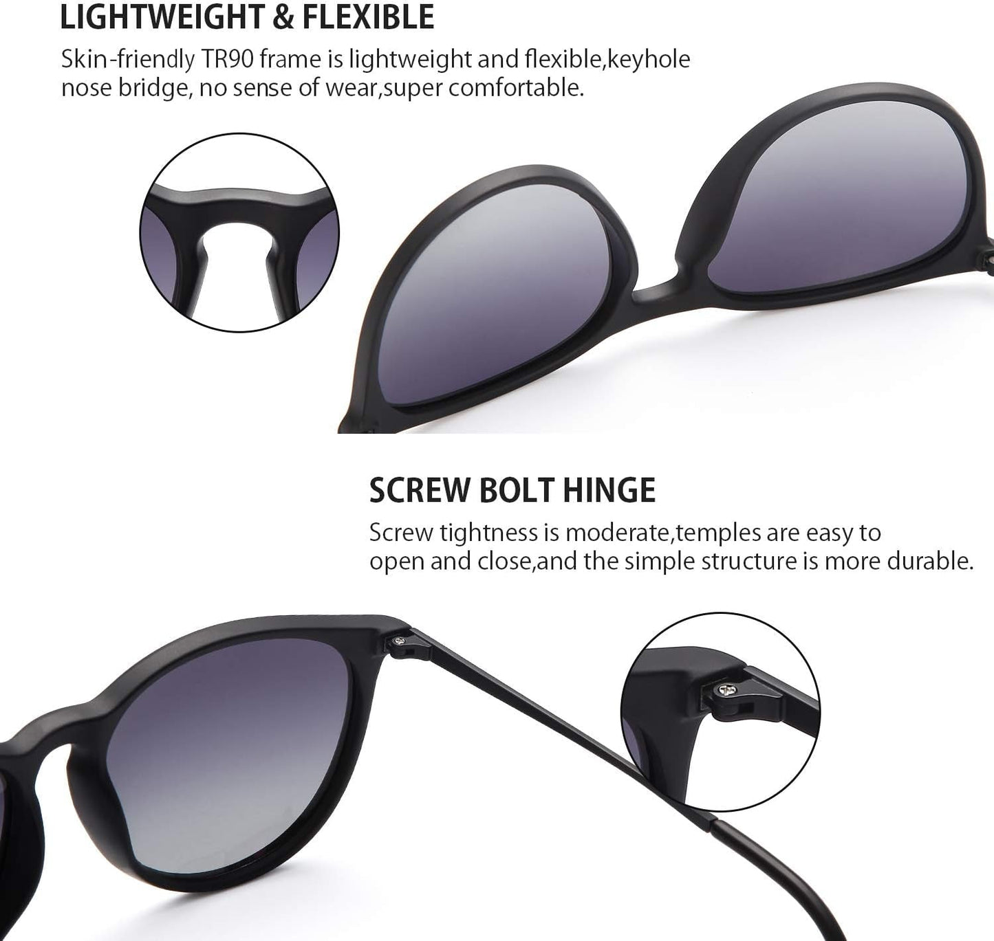 Sunglasses Womens Men Polarized UV Protection Trendy Vintage Retro round Mirrored Lens Sunglasses for Women - WORLD TIME VISITS