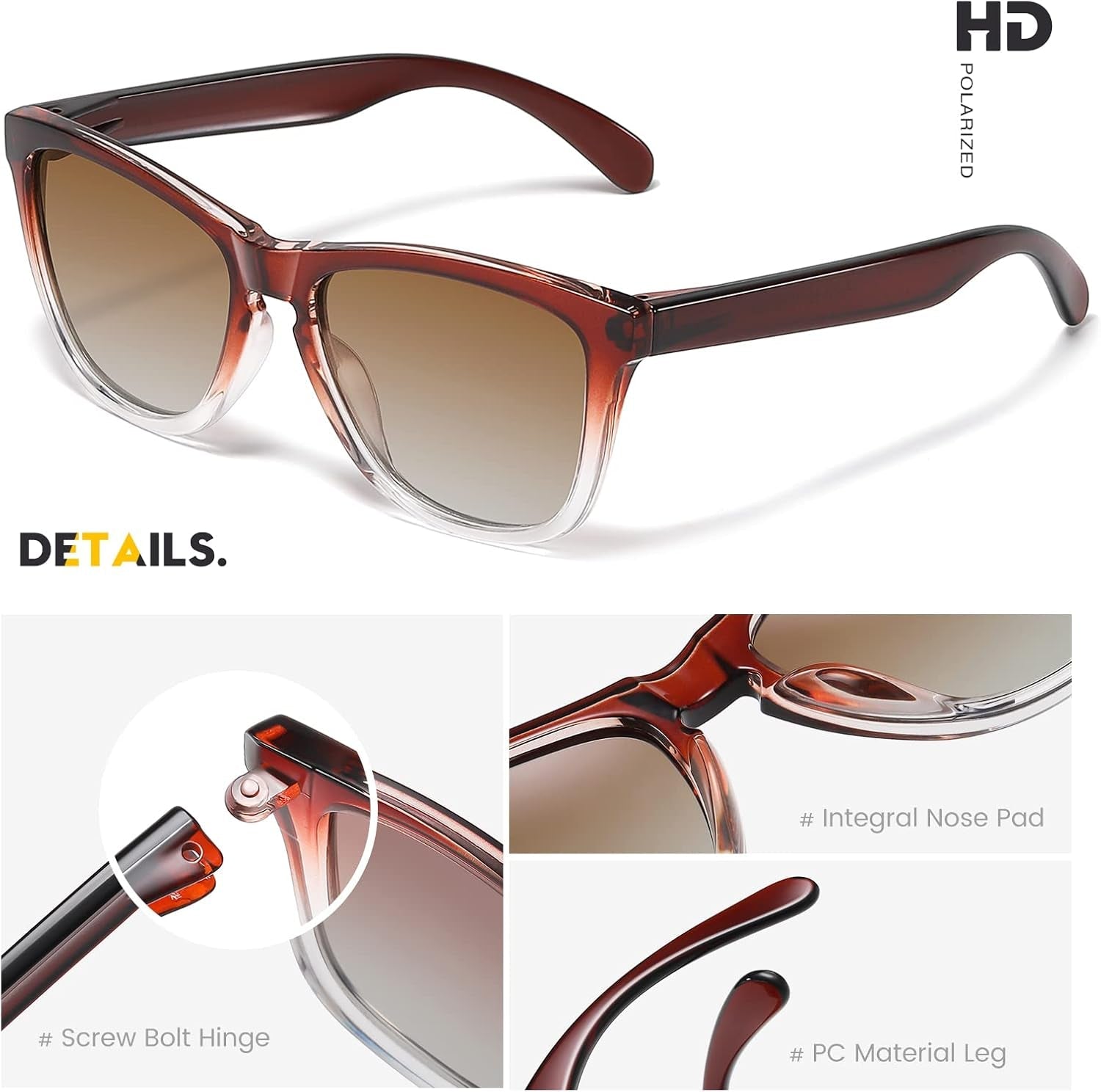 Sunglasses Womens Polarized Sunglasses for Mens Womens Retro Mirror Lens for Driving Fishing UV400 Protection - WORLD TIME VISITS