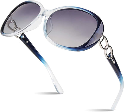 Sunglasses Womens Polarized Trendy Oversized Sun Glasses Fashion Ladies Shades 100% UV400 Protection S85 - WORLD TIME VISITS