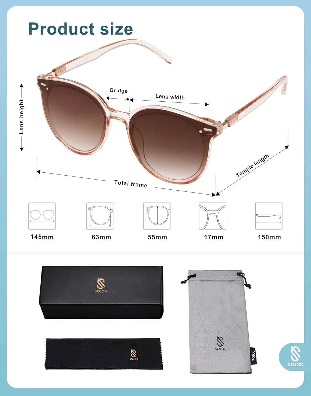 Sunglasses Womens Trendy 2025 Classic round Retro Vintage Shades Large Frame Sunnies SJ2067 - WORLD TIME VISITS