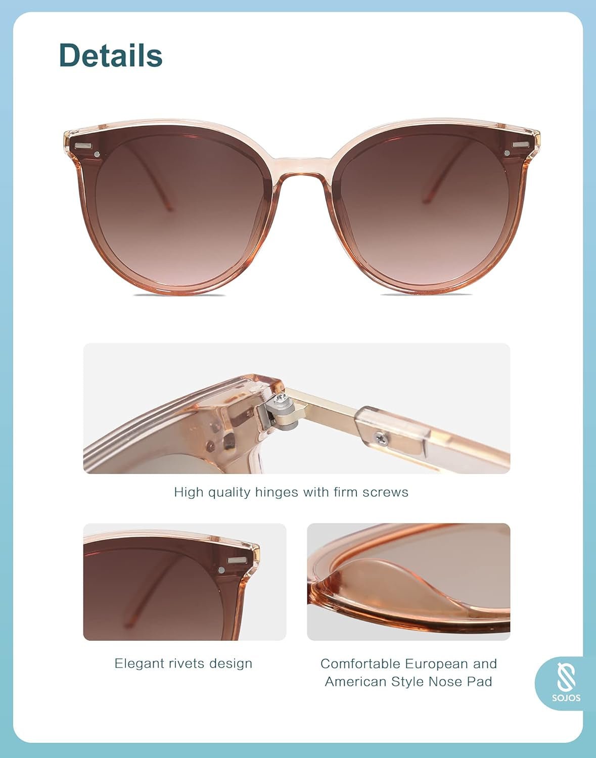 Sunglasses Womens Trendy 2025 Classic round Retro Vintage Shades Large Frame Sunnies SJ2067 - WORLD TIME VISITS