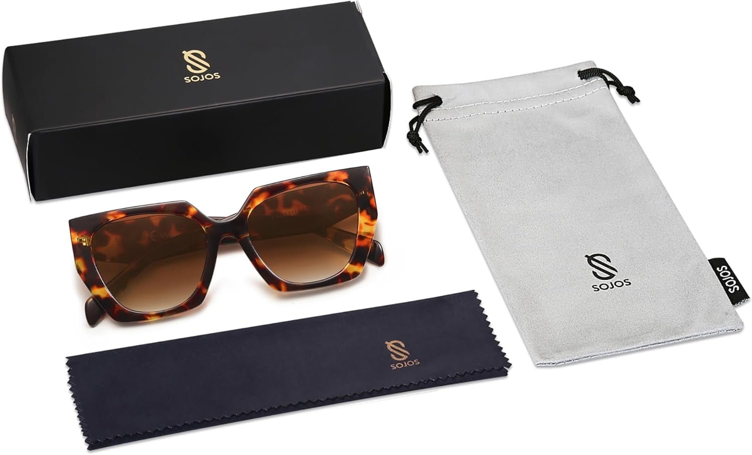 Trendy Oversized Polarized Sunglasses Womens Big Square Cateye Sunnies, Lentes De Sol Para Mujer SJ2205 - WORLD TIME VISITS