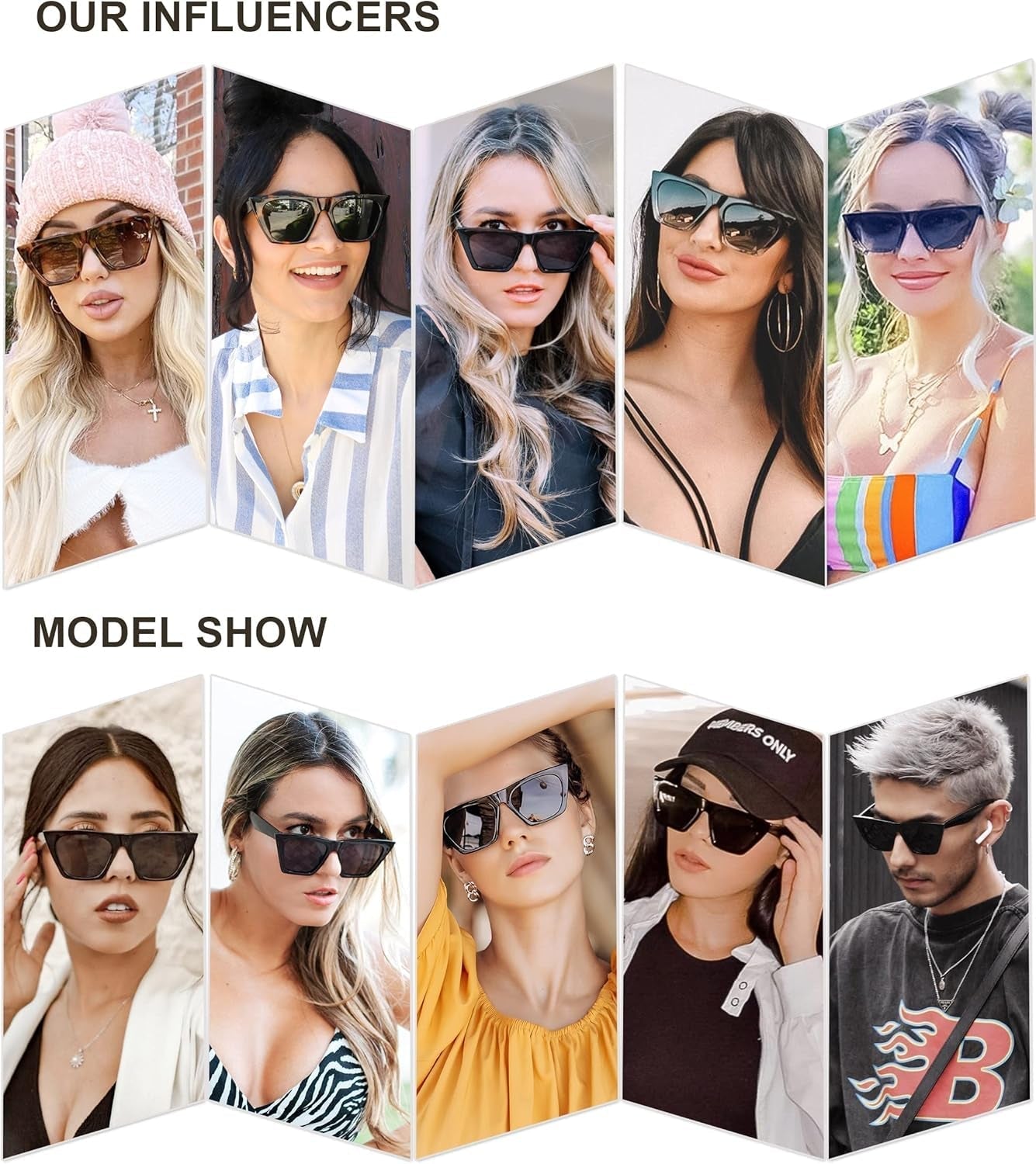 Trendy Oversized Square Cateye Polarized Sunglasses Womens Big Frame Shades SJ2115 - WORLD TIME VISITS