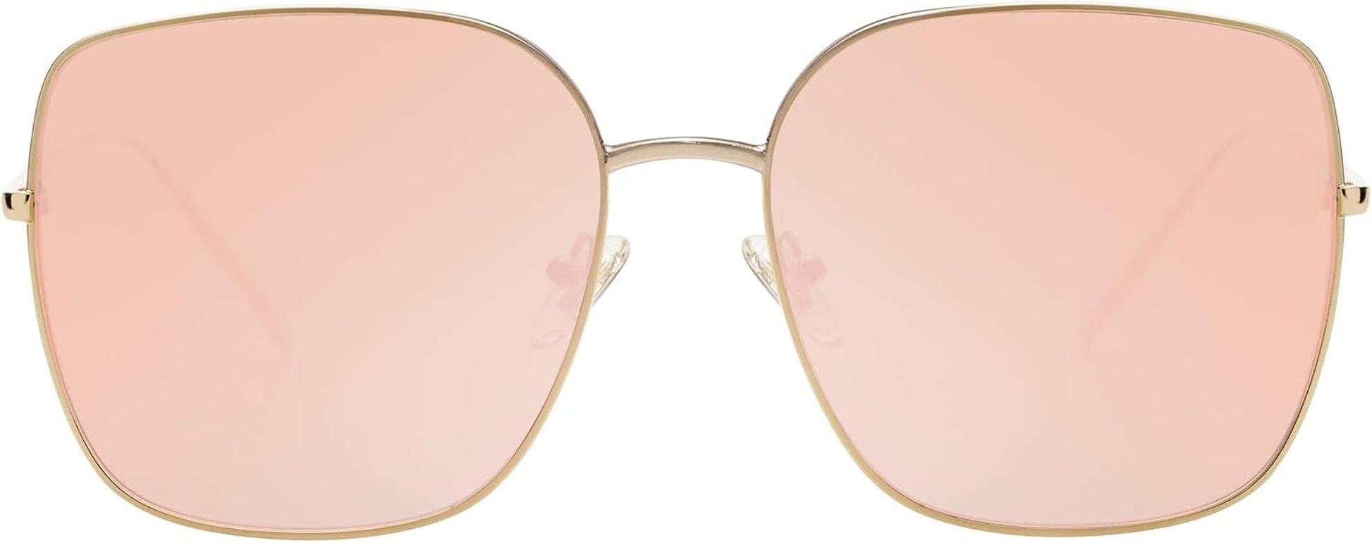 Trendy Oversized Square Metal Frame Sunglasses for Women Men Retro Big Flat Lens UV Protection Sunglasses SJ1146 - WORLD TIME VISITS