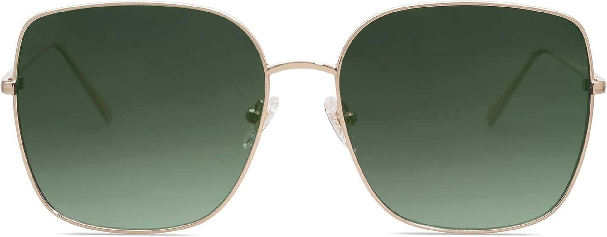 Trendy Oversized Square Metal Frame Sunglasses for Women Men Retro Big Flat Lens UV Protection Sunglasses SJ1146 - WORLD TIME VISITS
